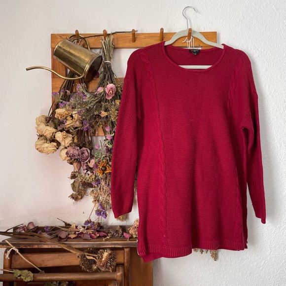 Talbots Sweaters - Deep Red Sweater with Zippers